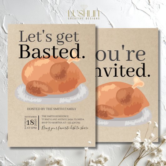 感謝祭のディナーパーティーにみんなを参加させよう 招待状