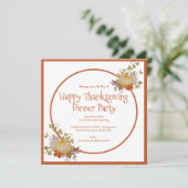 感謝祭のディナーパーティー 招待状 (スタンド正面)