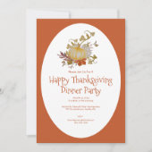 感謝祭のディナーパーティー 招待状 (正面)