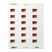 感謝祭のディナーブラックキャット暖炉トルコ ラベル (フルシート)