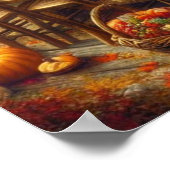 感謝祭のディナーポスター ポスター (角)