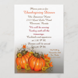感謝祭のディナー招待 招待状