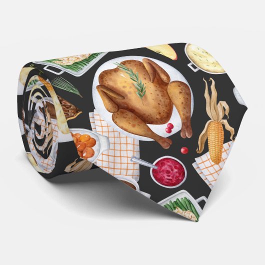 感謝祭のディナー詰まったを食べよう ネクタイ (ロール)
