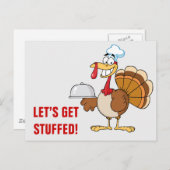 感謝祭のディナー食べになる シーズンポストカード (正面/裏面)