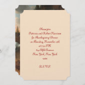 感謝祭のディナー|エレガント| 招待状 (正面/裏面)