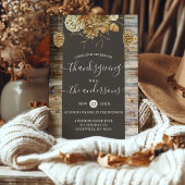 感謝祭のディナー カントリー ウッド 松ぼっくり 招待状