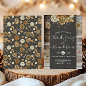 感謝祭のディナー カントリー ウッド 松ぼっくり 招待状