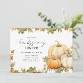 感謝祭のディナー　パンプキンハーベスト 招待状 (スタンド正面)