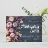感謝祭のディナー　パンプキン　招待状　ナチュラル 招待状 (スタンド正面)