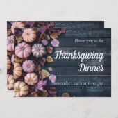 感謝祭のディナー　パンプキン　招待状　ナチュラル 招待状 (正面/裏面)
