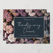 感謝祭のディナー　パンプキン　招待状　ナチュラル 招待状 (正面/裏面)