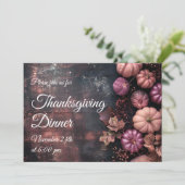 感謝祭のディナー　パンプキン　招待状　ナチュラル 招待状 (スタンド正面)