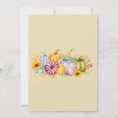 感謝祭のディナー　パンプキン　招待状 招待状 (裏面)