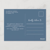 感謝祭のディナー　フラワーホワイトアーチの招待状 ポストカード (裏面)