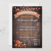 感謝祭のディナー - ラスティック・ウッズのカボチャ シーズンカード (正面)
