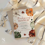 感謝祭のディナー、友情、集まろう 招待状