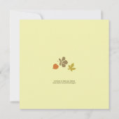 感謝祭のディナー 秋の落ち葉 招待状 (裏面)