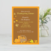 感謝祭のディナー 5x7 ハーベスト ご招待 招待状 (スタンド正面)