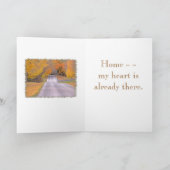 感謝祭のデイカード、感傷的な引用文。 シーズンカード (内部)