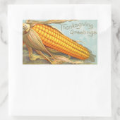 感謝祭のトウモロコシのステッカー 長方形シール (バッグ)