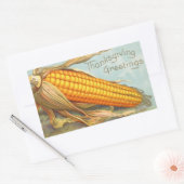 感謝祭のトウモロコシのステッカー 長方形シール (封筒)