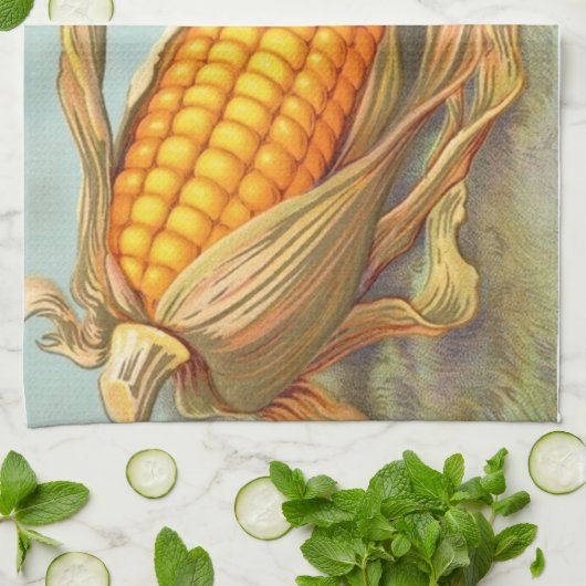 感謝祭のトウモロコシの台所タオル キッチンタオル (折り畳み)