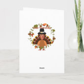 感謝祭のトランプの七面鳥 シーズンカード (裏面)