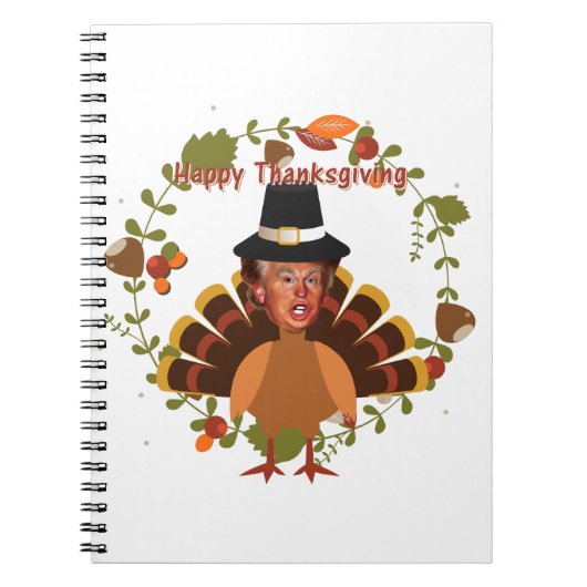 感謝祭のトランプの七面鳥 ノートブック (正面)