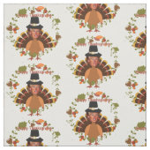 感謝祭のトランプの七面鳥 ファブリック (見本)