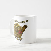 感謝祭のトルコのおもしろいなしゃれ コーヒーマグカップ (正面左)