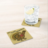 感謝祭のトルコのおもしろいなしゃれ スクエアペーパーコースター (インサイチュ)