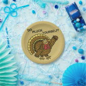 感謝祭のトルコのおもしろいなしゃれ ペーパープレート (パーティー)