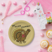 感謝祭のトルコのおもしろいなしゃれ ペーパープレート (パーティー)