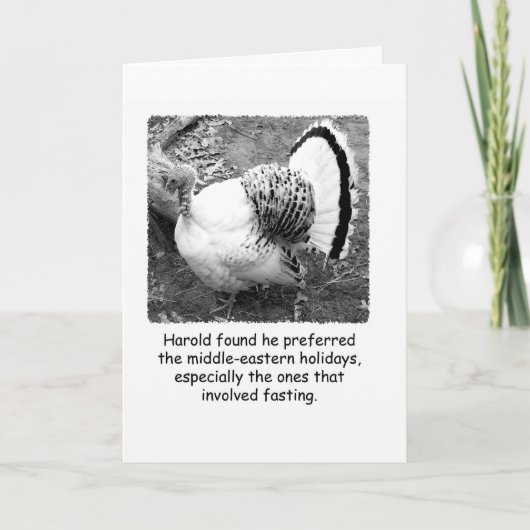 感謝祭のトルコのおもしろいな挨拶状 シーズンカード (正面)