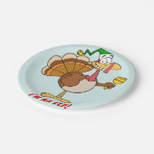 感謝祭のトルコのクリスマスの変装の漫画 ペーパープレート (アングル)