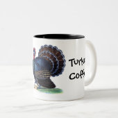 感謝祭のトルコのコーヒーカップのマグ ツートーンマグカップ (正面右)