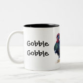 感謝祭のトルコのコーヒーカップのマグ ツートーンマグカップ (左)