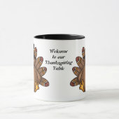 感謝祭のトルコのテーブルのマグ マグカップ (中央)