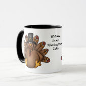 感謝祭のトルコのテーブルのマグ マグカップ (正面左)