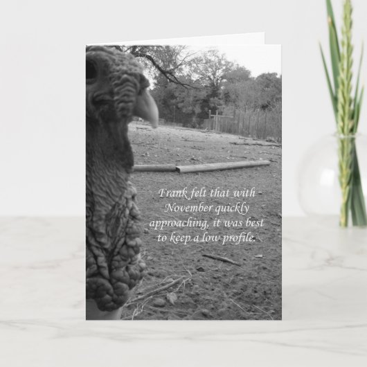 感謝祭のトルコのユーモア シーズンカード (正面)