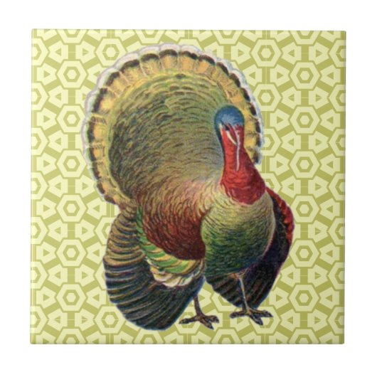 感謝祭のトルコのヴィンテージのセラミックタイル タイル (正面)