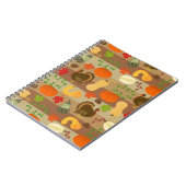 感謝祭のトルコの南瓜の秋の収穫パターン ノートブック (左側)