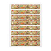 感謝祭のトルコの南瓜の秋の収穫パターン ラップアラウンド宛名ラベル (シート)