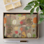 感謝祭のトルコの南瓜の秋の収穫パターン 薄葉紙 (ギフト)