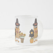 感謝祭のトルコの友人 フロストグラスマグカップ (正面右)