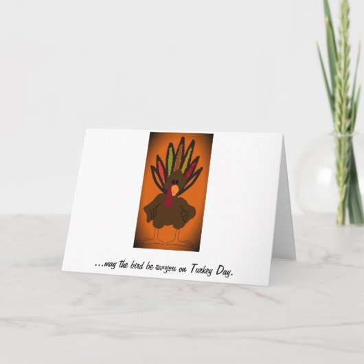 感謝祭のトルコの挨拶状 シーズンカード (裏面)