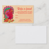 感謝祭のトルコは友人の名刺を参照 紹介カード (正面/裏面)