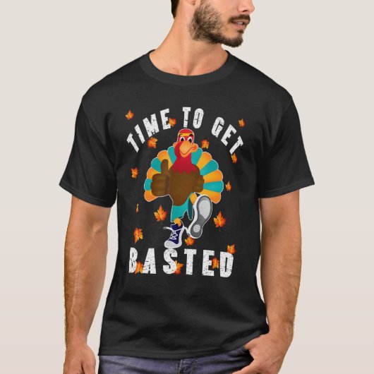 感謝祭のトルコを飲む時間 Tシャツ (正面)