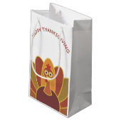 感謝祭のトルコシンプルで幸せな|のギフトバッグ スモールペーパーバッグ (裏面アングル)