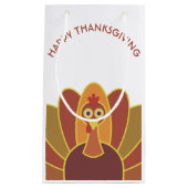感謝祭のトルコシンプルで幸せな|のギフトバッグ スモールペーパーバッグ (正面)